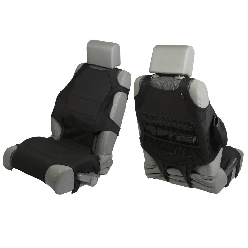 Jeep Gladiator Neoprene Seat Covers - Front - Rugged Ridge - Seat Protector Vest Kit - Black - `20-`21